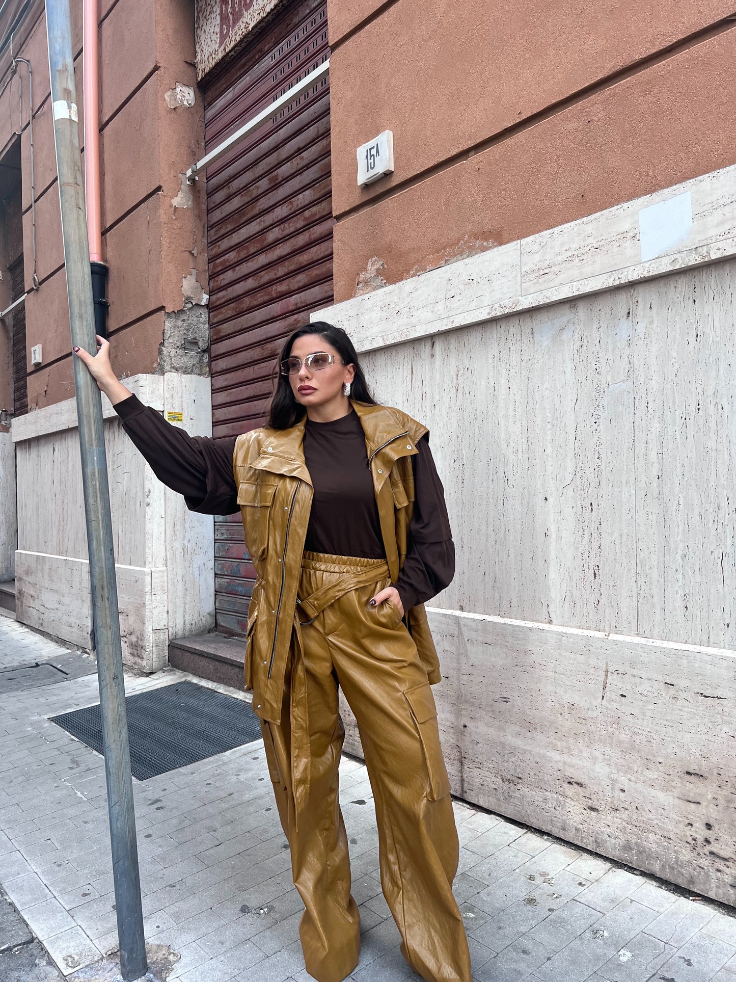 Pantalone ecopelle lumina