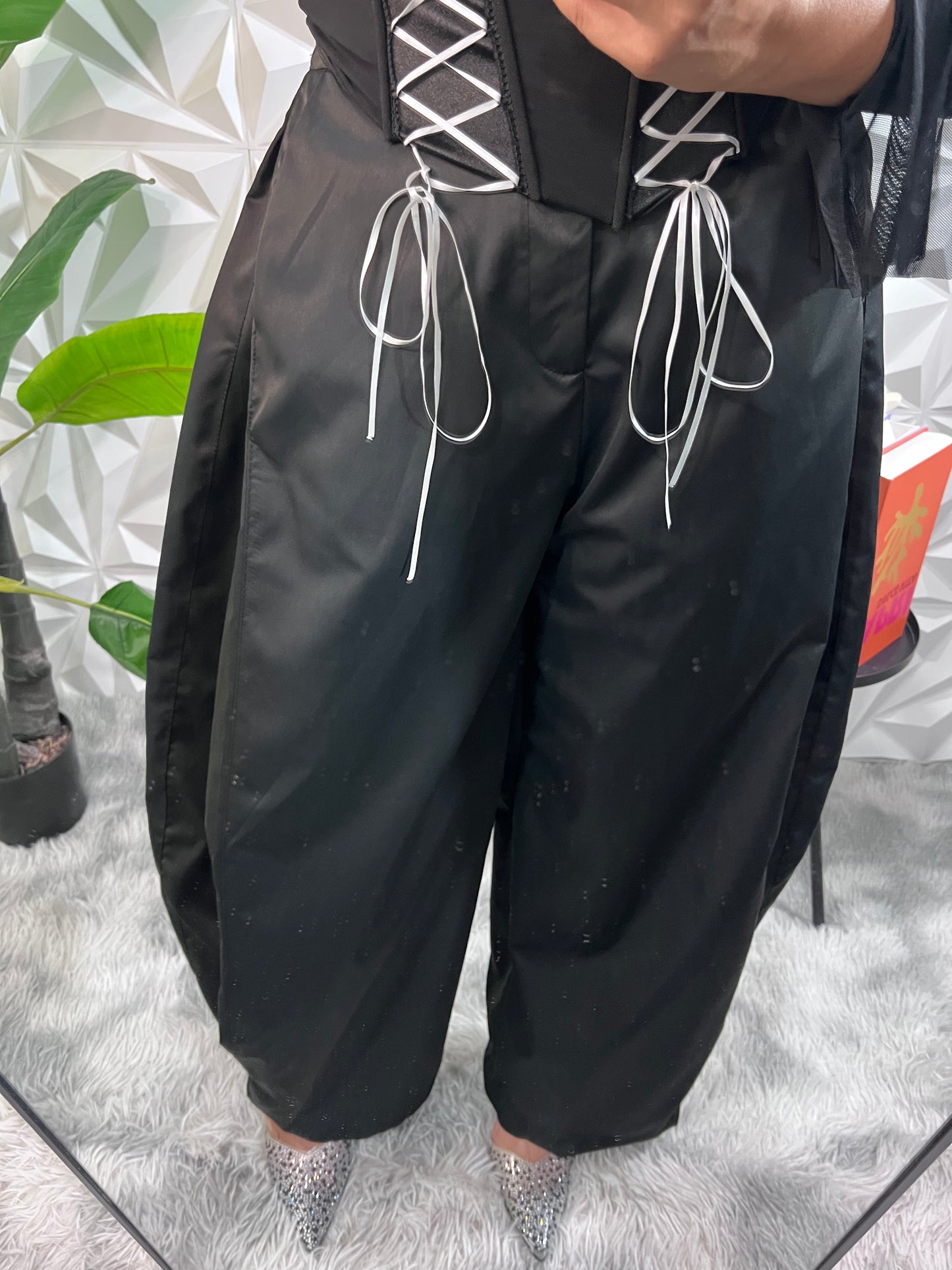 Pantalone satin baloon