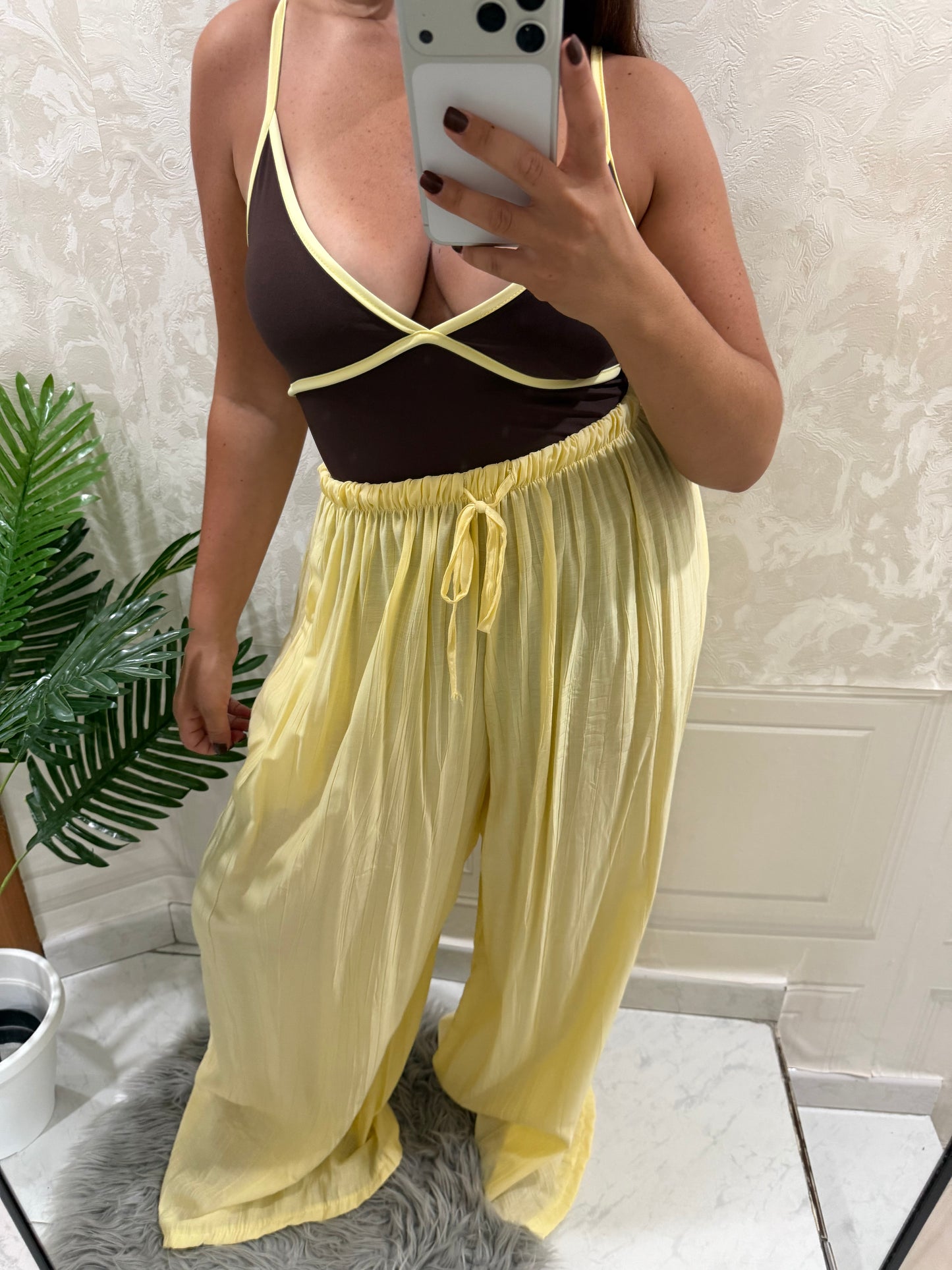 Pantalone misto-lino