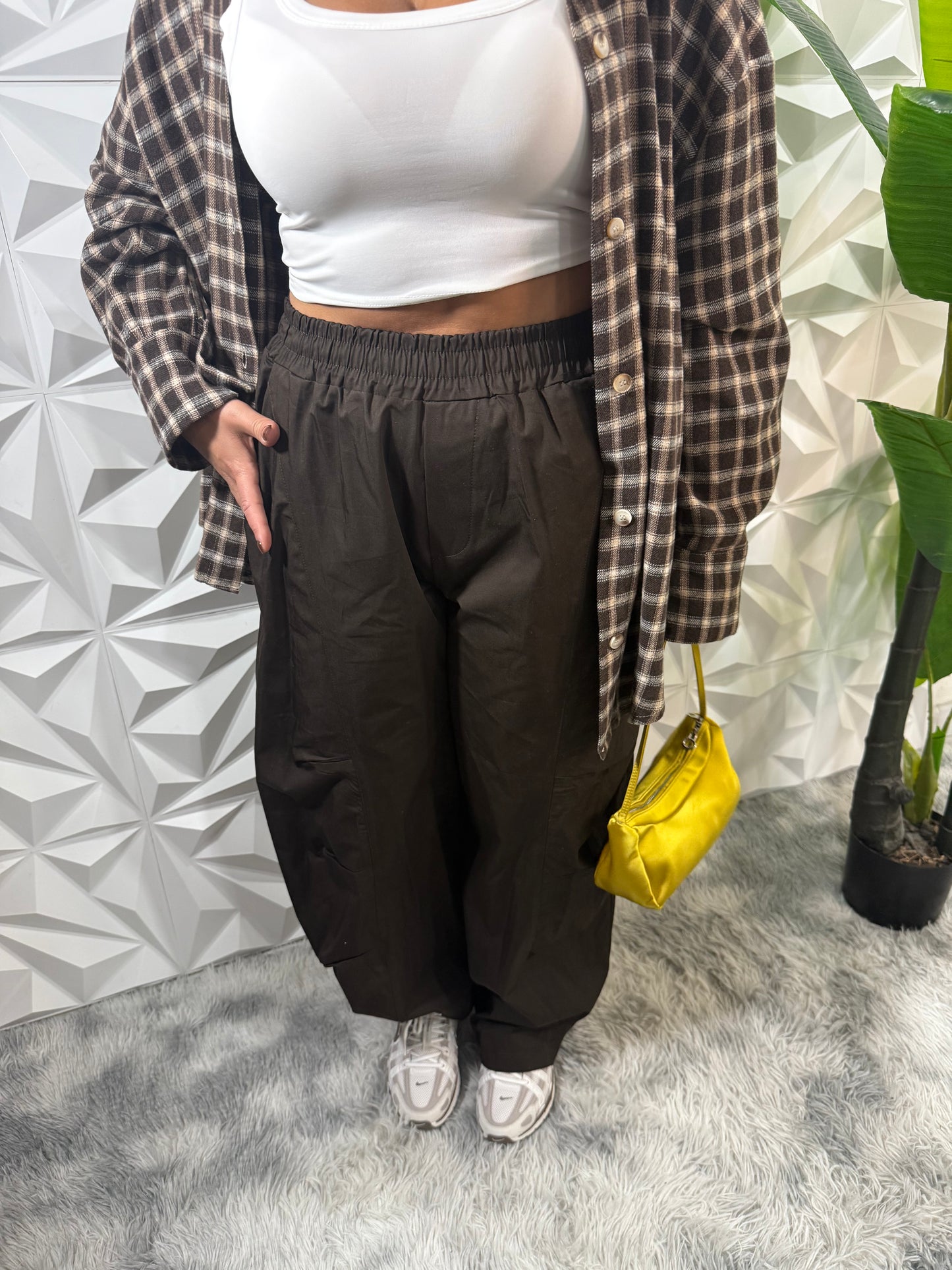 Pantalone cotone brown