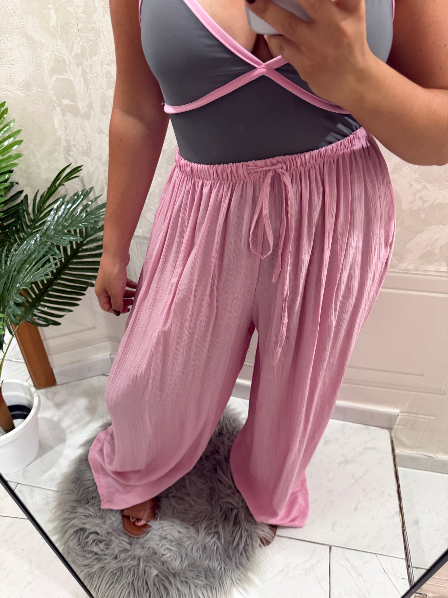 Pantalone misto-lino