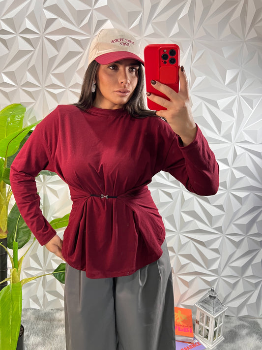 Maglia Giulia bordeaux