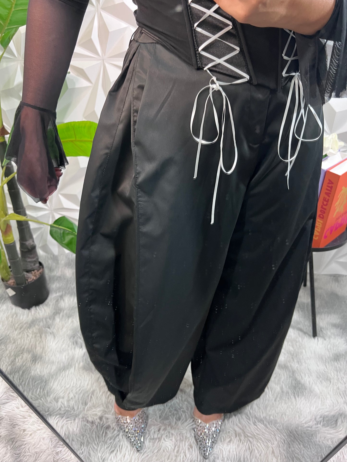 Pantalone satin baloon