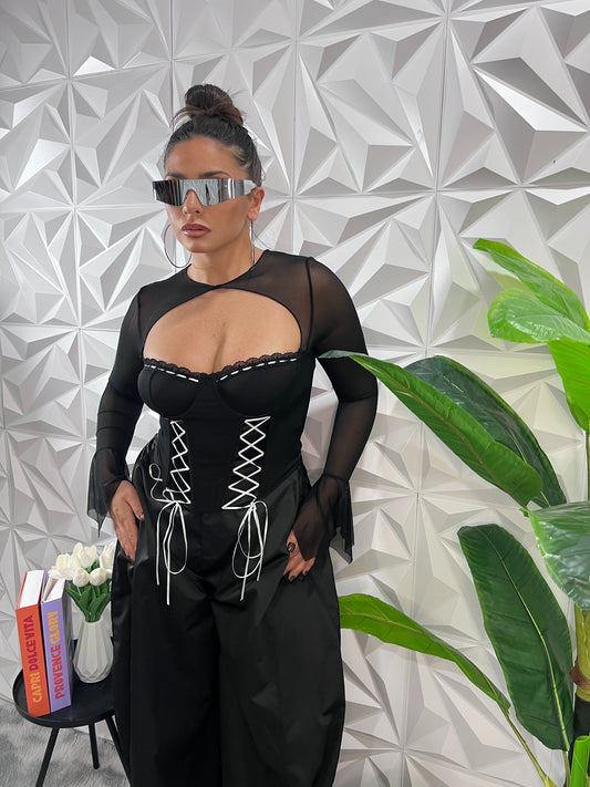 Pantalone satin baloon