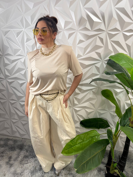 Maglia spalline crop