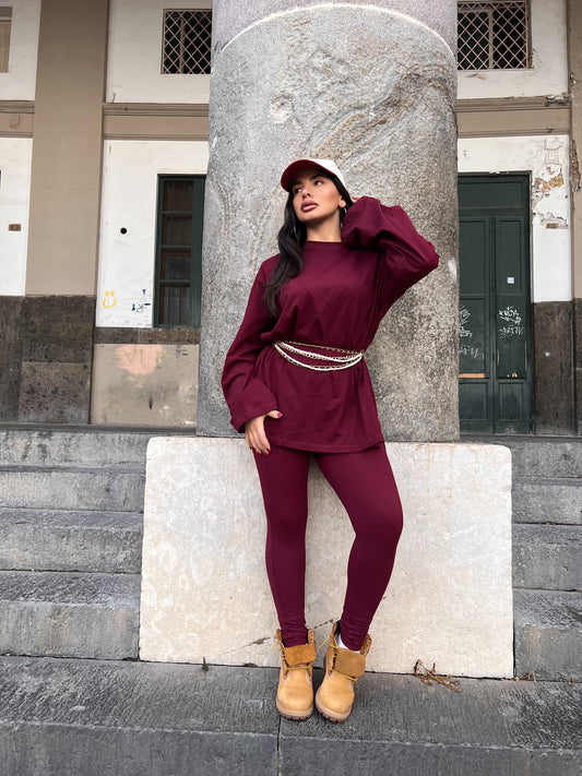 Shirt spalline bordeaux