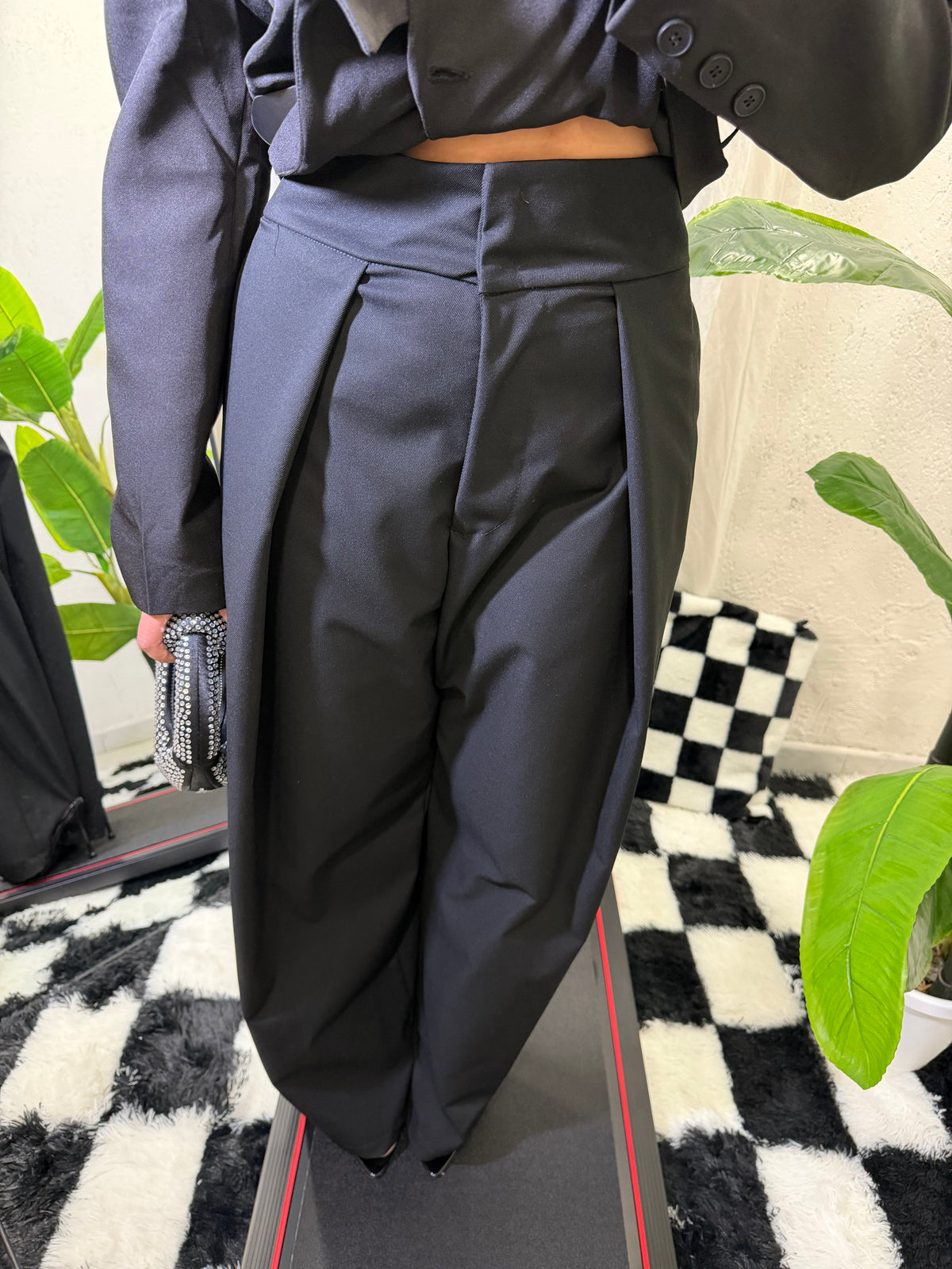 Pantalone Black tessuto